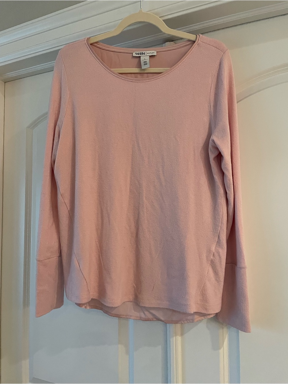 White House Black Market Soft Pink Long Sleeve Tee